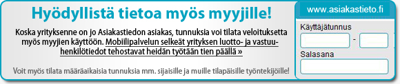 Tilaa tunnukset my�s myyjille >>